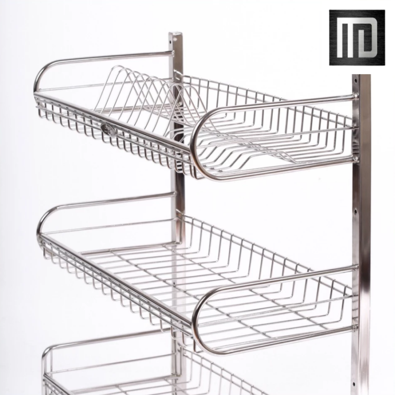 Chạn bát 3 tầng đứng Inox 304 MD MINH DUYEN STAINLESS STEEL Chạn đựng bát treo nhà bếp Cực sang trọng, bền đẹp (6)
