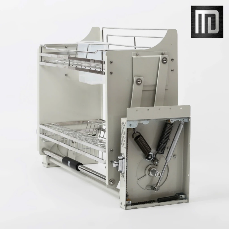 Giá bát nâng hạ inox 304 MD MINH DUYEN STAINLESS STEEL thiết kế 3 ngăn hình trụ có sẵn tiện lợi (2)