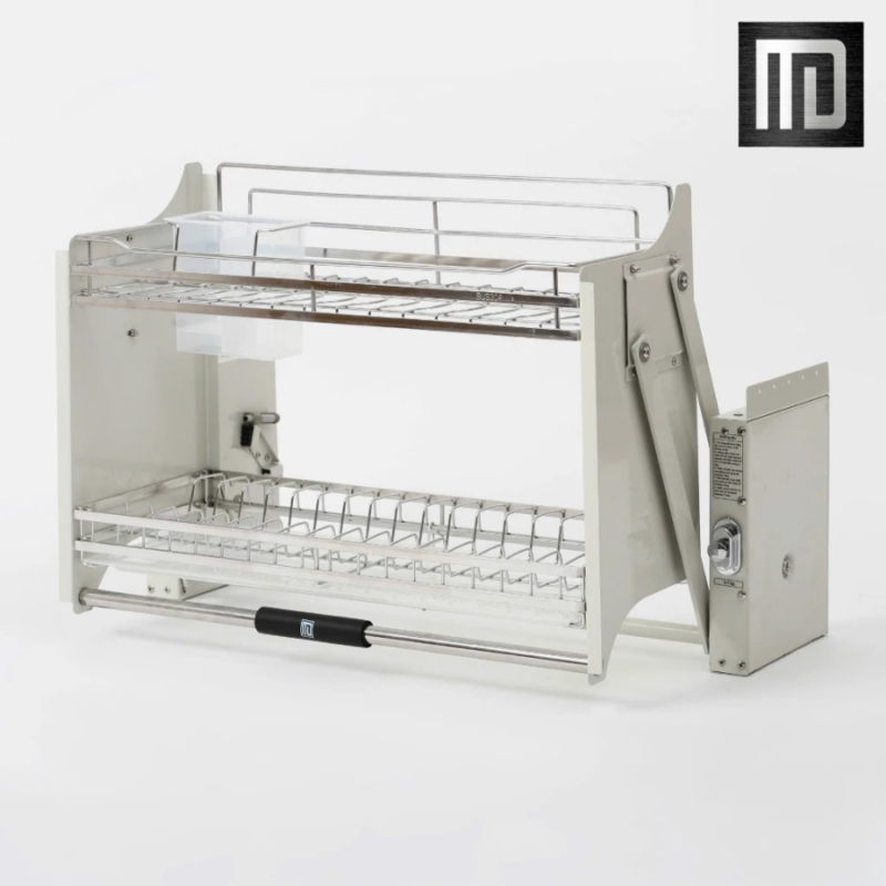 Giá bát nâng hạ inox 304 MD MINH DUYEN STAINLESS STEEL thiết kế 3 ngăn hình trụ có sẵn tiện lợi (4)