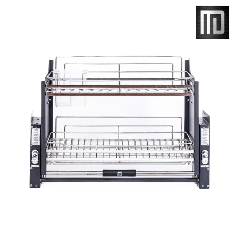 Giá bát nâng hạ inox 304 MD MINH DUYEN STAINLESS STEEL thiết kế 3 ngăn hình trụ có sẵn tiện lợi (8)