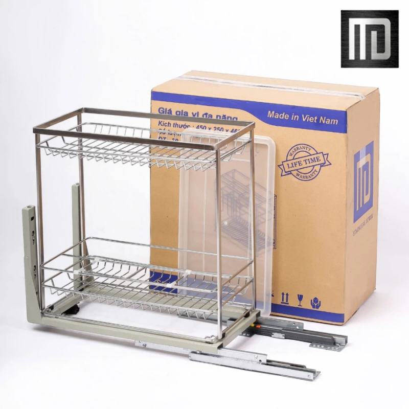 Giá đựng gia vị inox 304 MD MINH DUYEN STAINLESS STEEL dùng để đồ nhà bếp tiện lợi