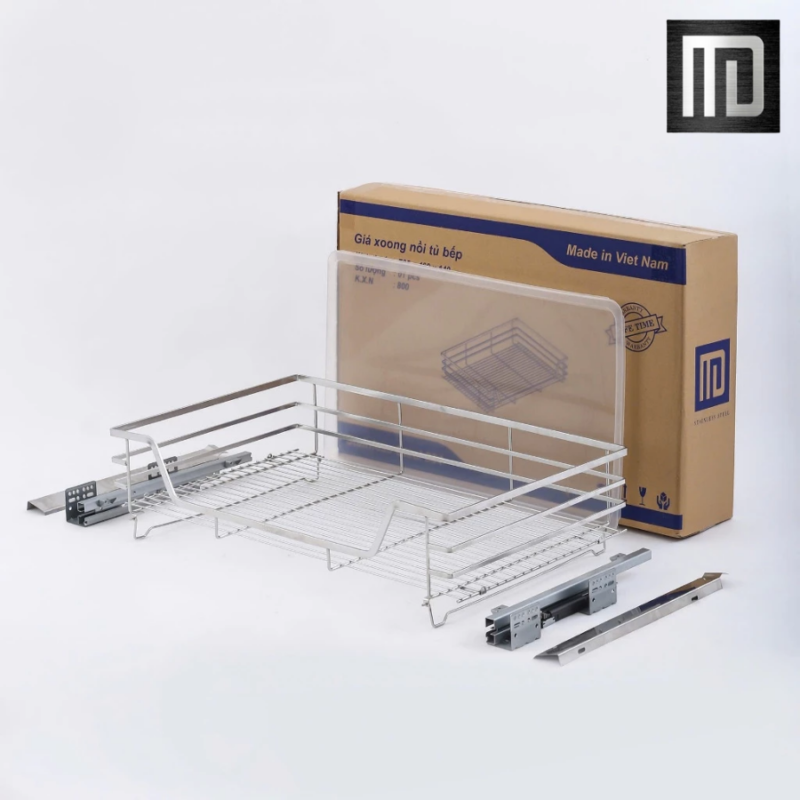 Giá kéo xoong nồi 304 MD MINH DUYEN STAINLESS STEEL kệ đựng nồi xoong dễ dàng kéo ra đẩy vào cực êm ái (6)