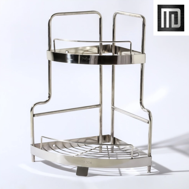 Kệ góc đa năng nhà tắm 2 tầng inox 304 MD MINH DUYEN STAINLESS STEEL kệ đựng chai lọ nhà tắm thiết kế tối giản, tiện lợi (2)
