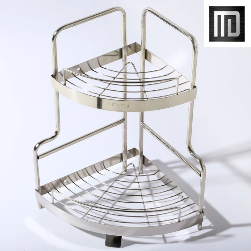 Kệ góc đa năng nhà tắm 2 tầng inox 304 MD MINH DUYEN STAINLESS STEEL kệ đựng chai lọ nhà tắm thiết kế tối giản, tiện lợi (4)