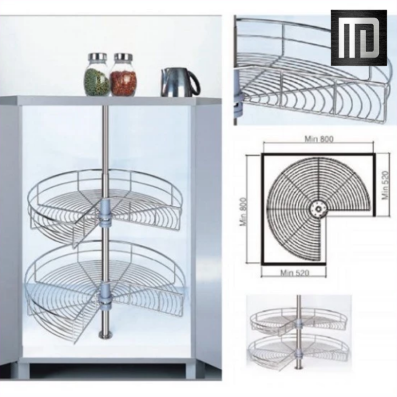 Mâm xoay 270 tủ bếp inox 304 MD MINH DUYEN STAINLESS STEEL Chạn quay tủ bếp thiết kế cao cấp, sang trọng, bền đẹp (2)