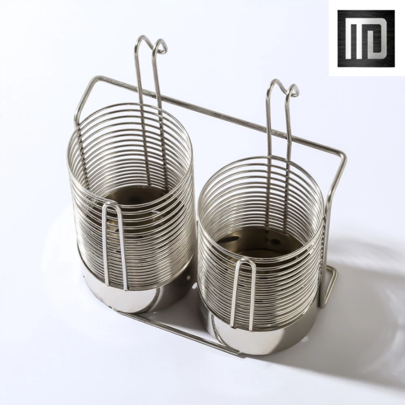 Ống đũa đôi inox 304 MD MINH DUYEN STAINLESS STEEL Ống đựng đũa thiết kế đơn giản có thể treo nên kệ bát đĩa dễ dàng (2)