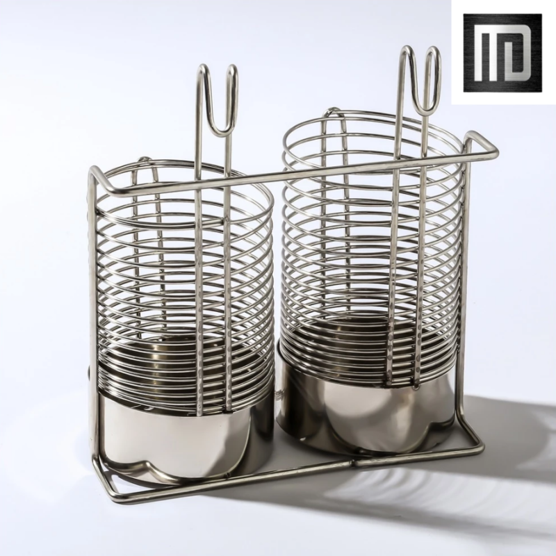 Ống đũa đôi inox 304 MD MINH DUYEN STAINLESS STEEL Ống đựng đũa thiết kế đơn giản có thể treo nên kệ bát đĩa dễ dàng (3)