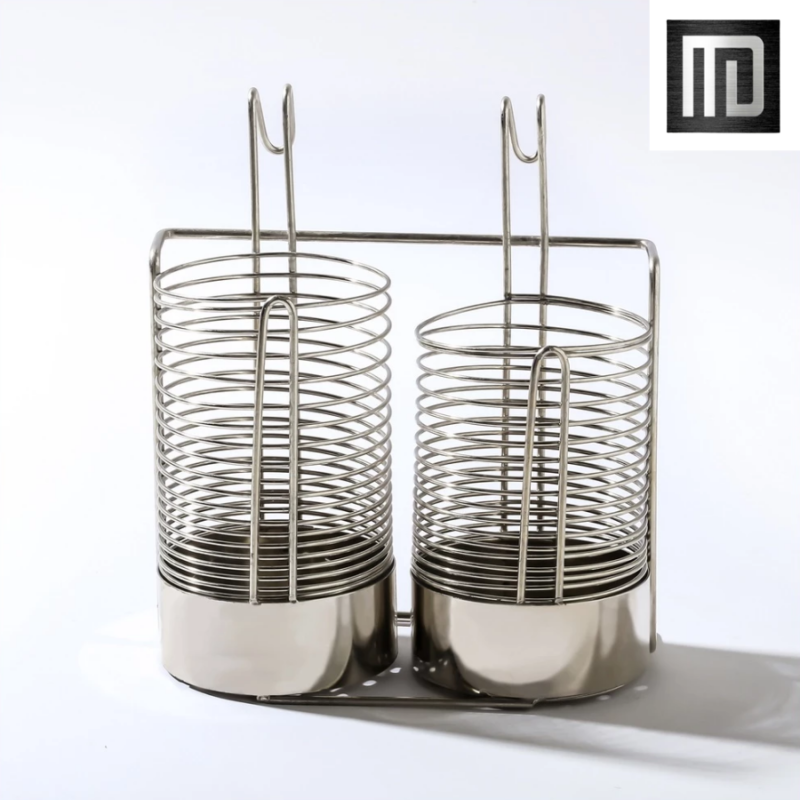 Ống đũa đôi inox 304 MD MINH DUYEN STAINLESS STEEL Ống đựng đũa thiết kế đơn giản có thể treo nên kệ bát đĩa dễ dàng (5)