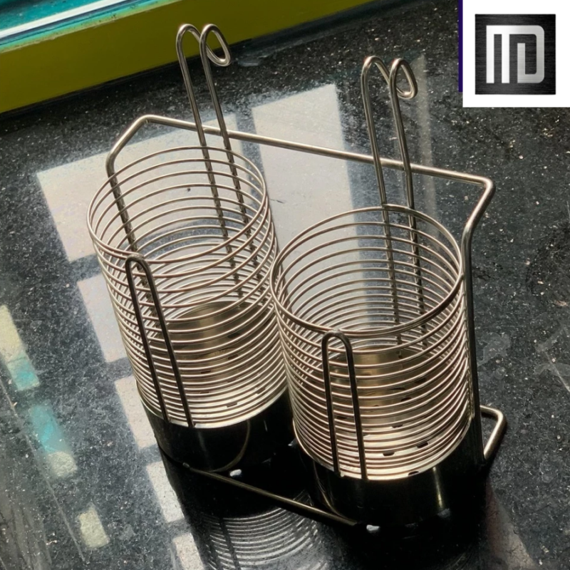 Ống đũa đôi inox 304 MD MINH DUYEN STAINLESS STEEL Ống đựng đũa thiết kế đơn giản có thể treo nên kệ bát đĩa dễ dàng (7)