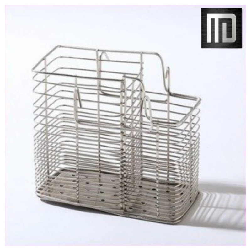 Ống đựng đũa inox 201 MD MINH DUYEN STAINLESS STEEL vuông 2 ngăn thiết kế hiện đại, vô cùng tiện lợi