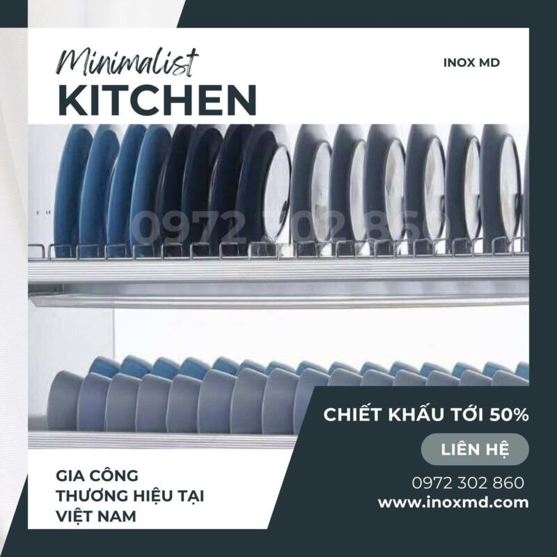 Đồ gia dụng inox MD bền đẹp, được sản xuất từ inox 304 chất lượng cao