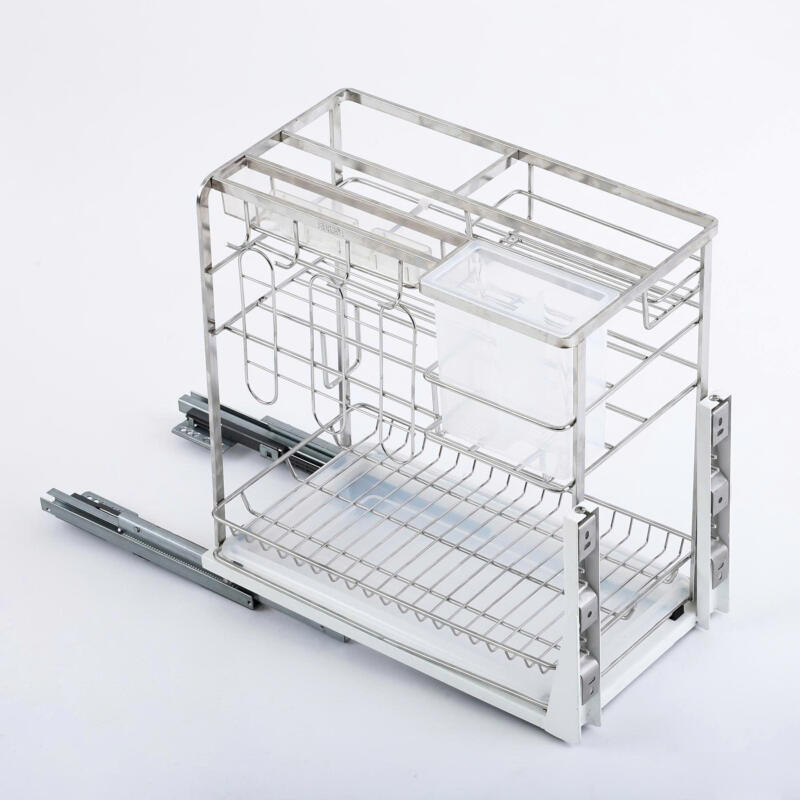 Giá để gia vị MD ray giảm chấn kéo trượt êm ái