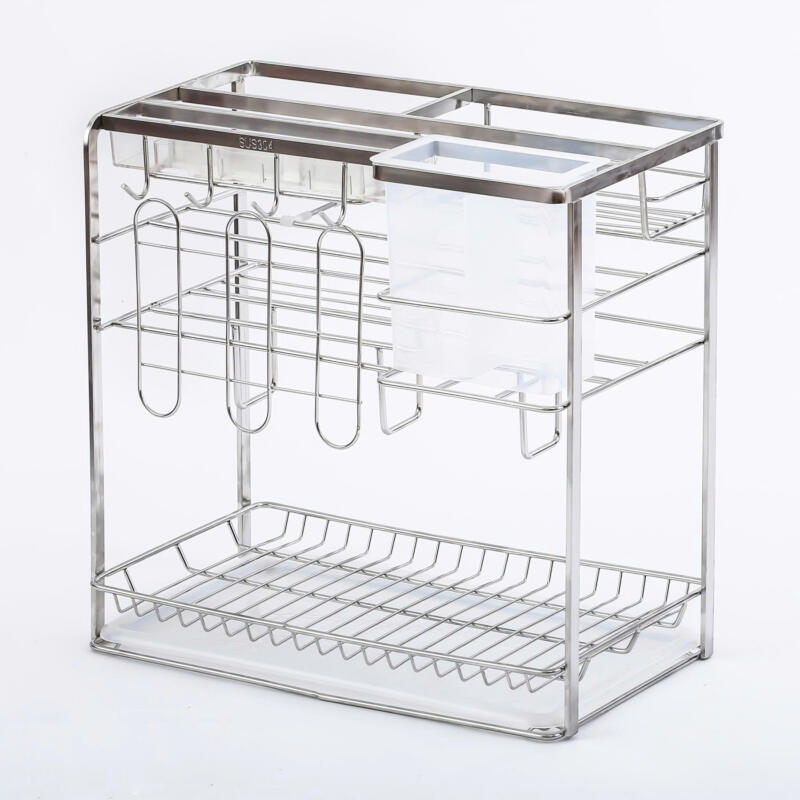 Kệ gia vị MD 2 tầng inox cho tủ bếp hiện đại